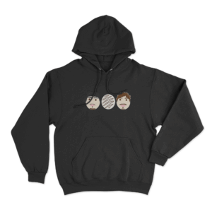 Stepbrothers Cartoon Heads Unisex Hoodie Black