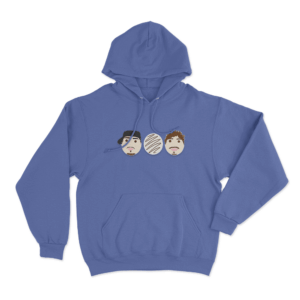 Stepbrothers Cartoon Heads Unisex Hoodie Blue